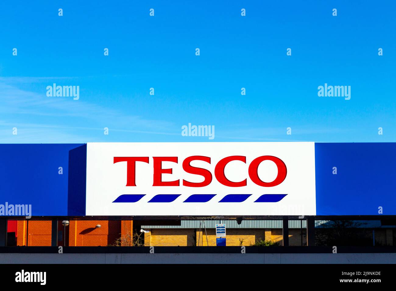 Sing for Tesco supermarket (Stevenage, Hertfordshire, UK) Stock Photo