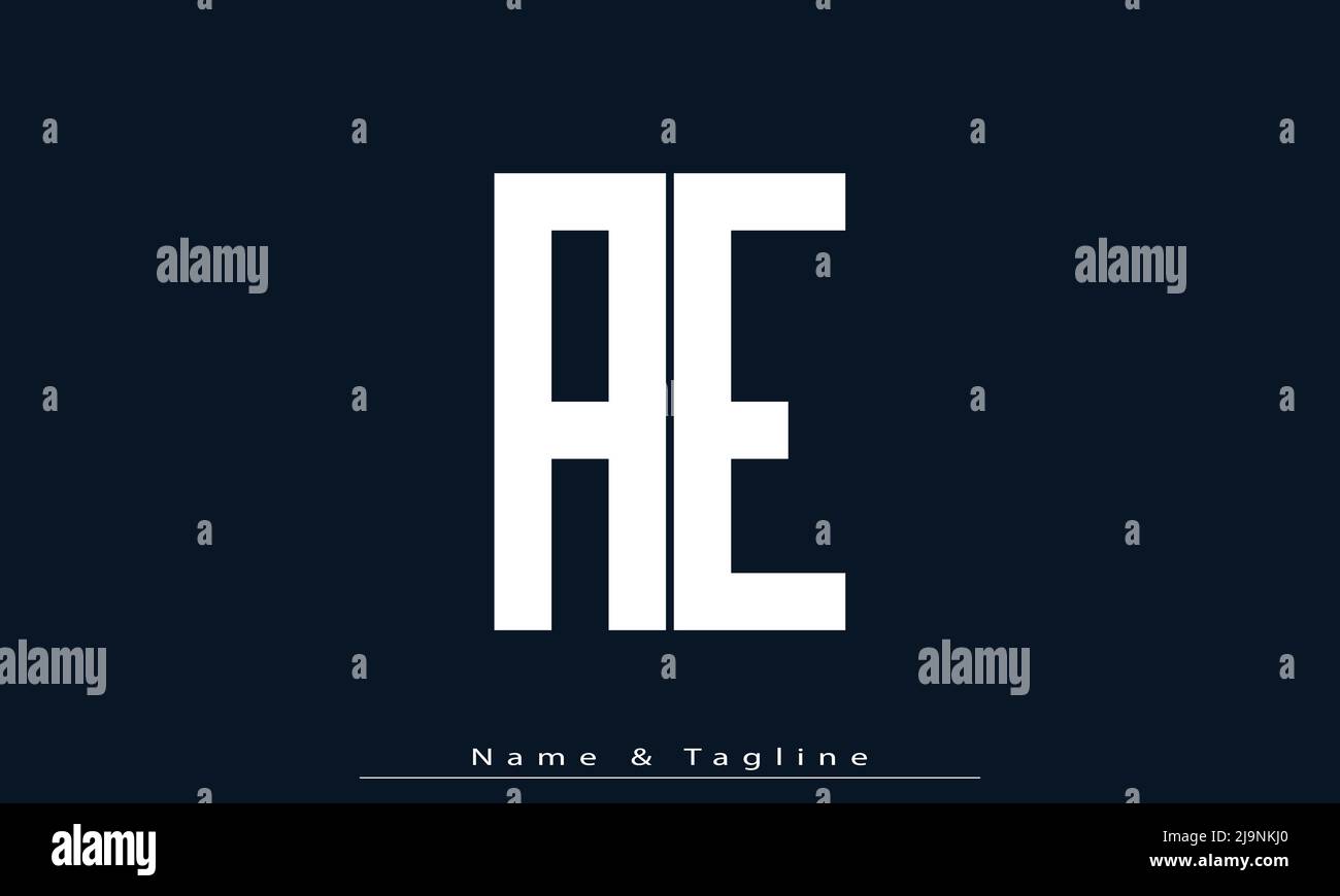 Alphabet letters Initials Monogram logo AE , EA Stock Vector