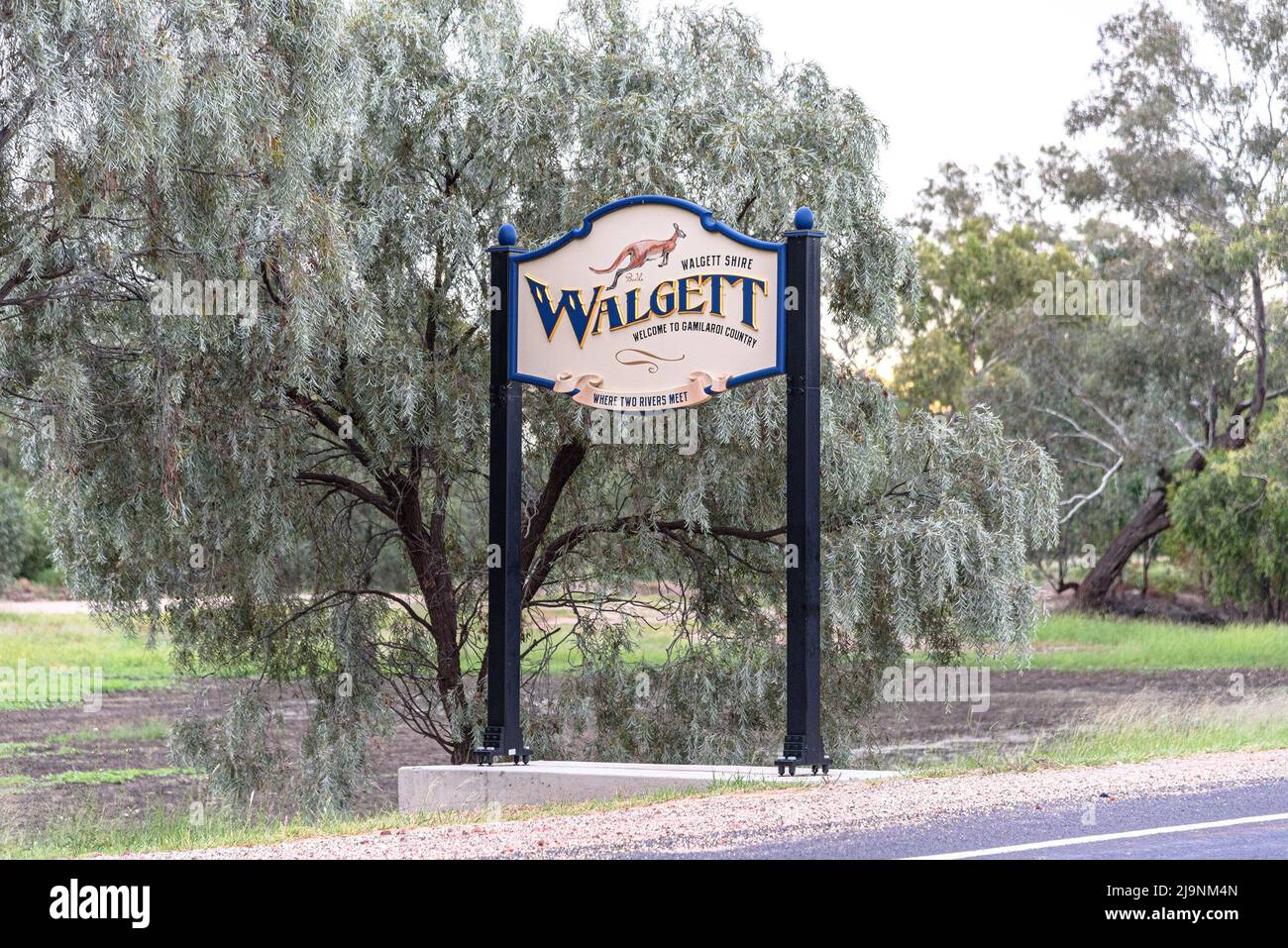The sign to Walgett in New South Wales Stock Photo Alamy
