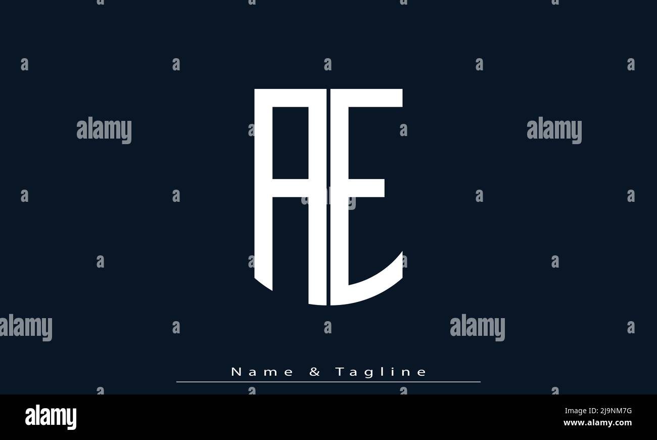 Alphabet letters Initials Monogram logo AE , EA Stock Vector Image ...