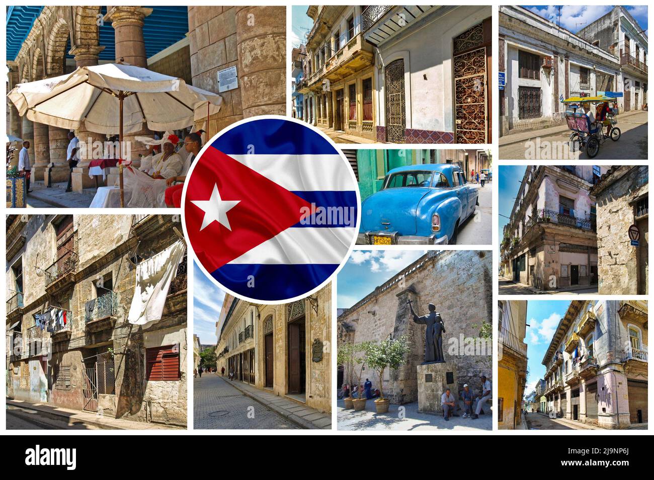 The other side of Havana (Cuba), the old part of the city, the genuine and non-touristic part where common people live. Stock Photo