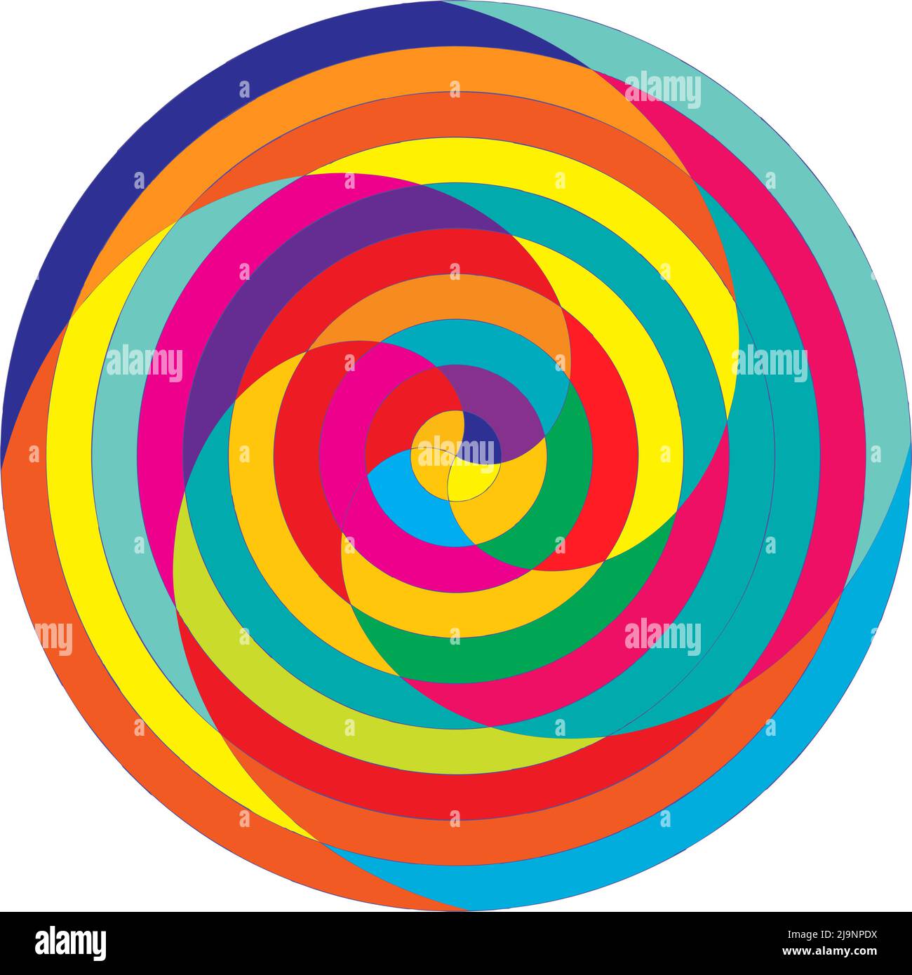 Abstract Spiral Swirl And Twirl Element Volute Helix Vector Stock