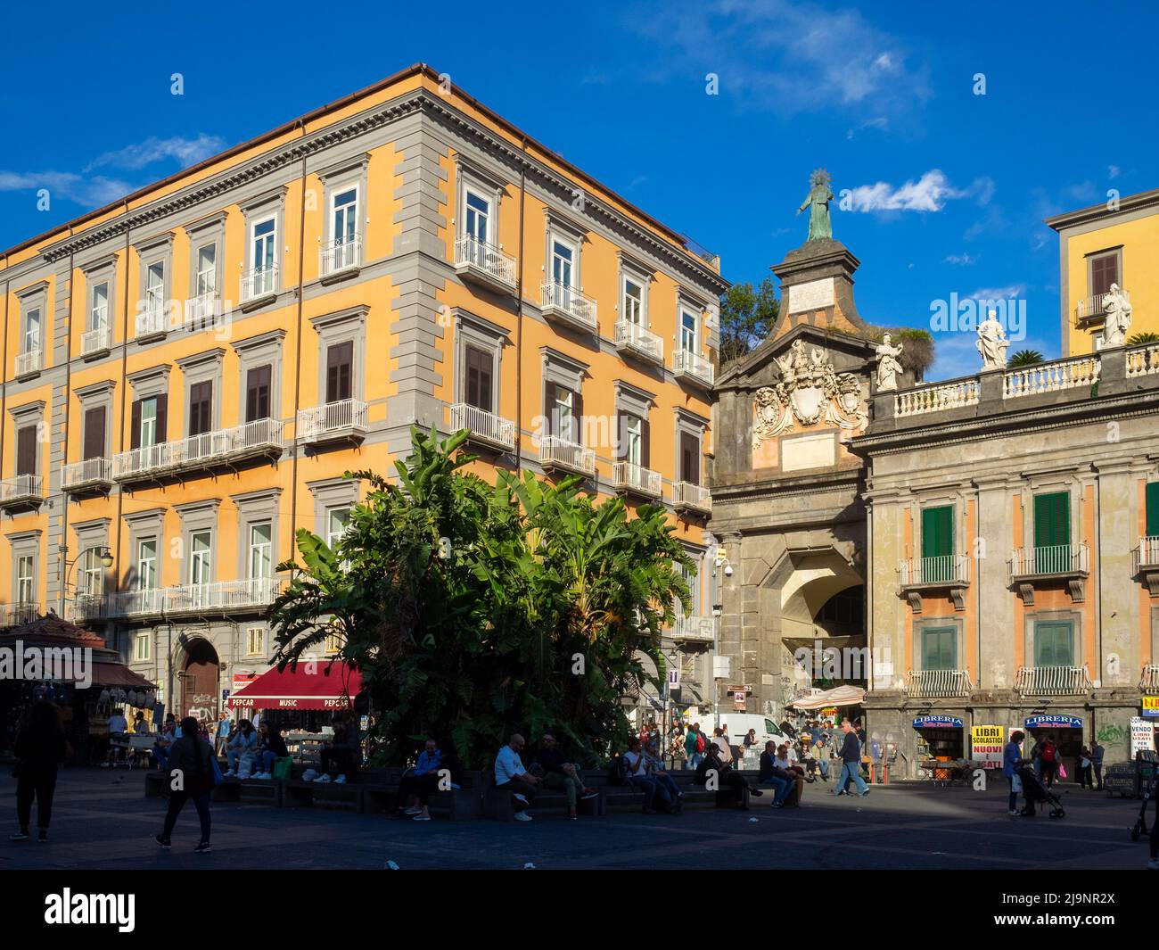 Port'Alba between the buildings of Piazza Dante, Naples Stock Photo - Alamy