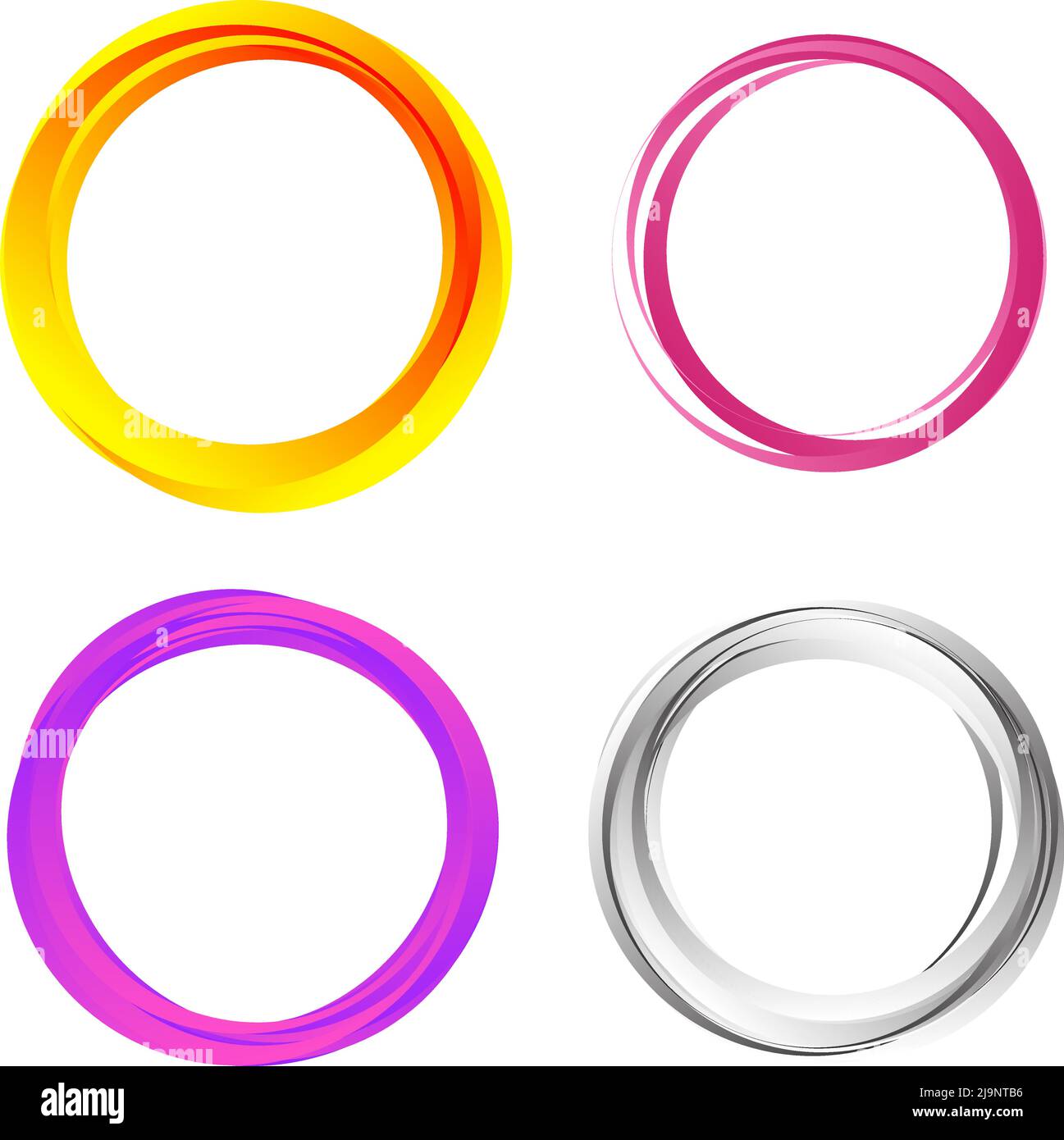 Random circles, rings circular element. Stock vector illustration, clip ...