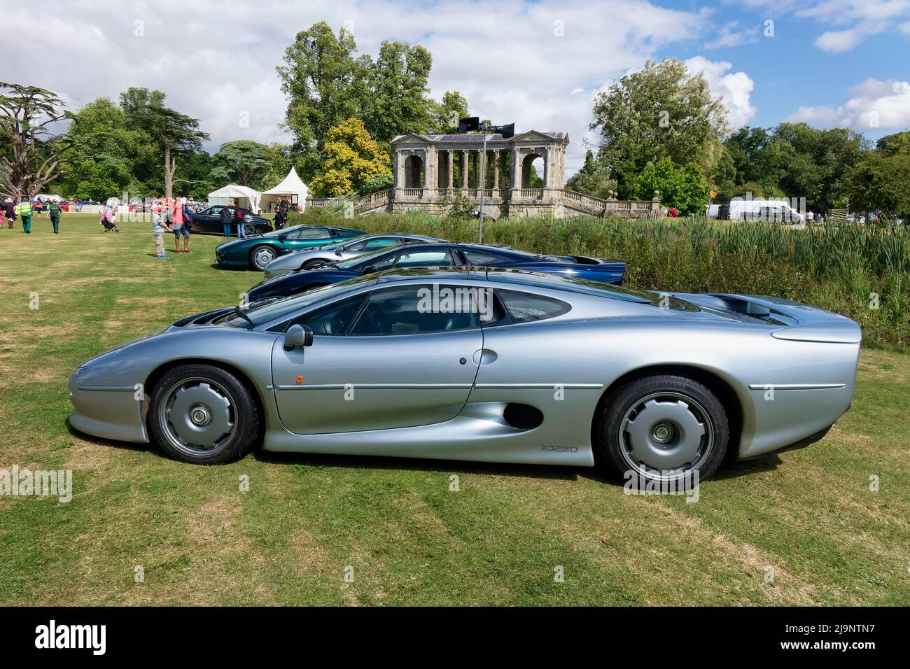 Wilton, Wiltshire, UK - August 10, 2014: A Jaguar XJ220 Supercar at the Wilton House Classic and Supercar Show 2014 Stock Photo