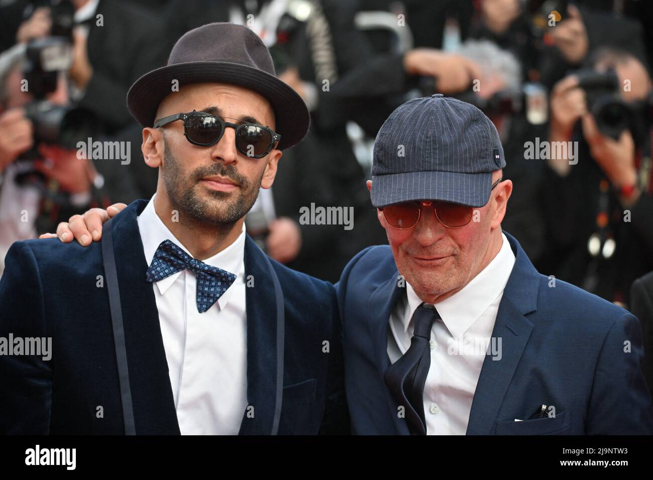 JR, Jacques Audiard attending the premiere of the movie The Innoncent