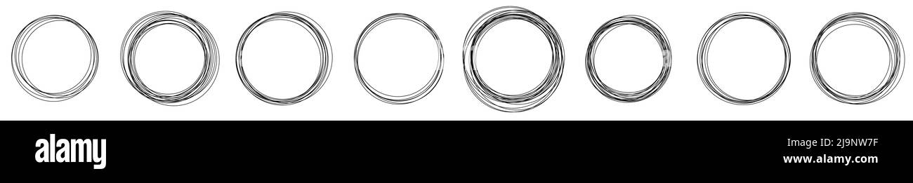 Random circles, rings circular element. Stock vector illustration, clip ...