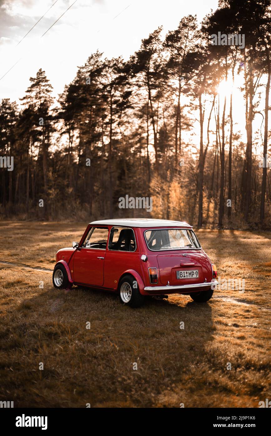 Red Classic Mini Cooper Stock Photo Alamy