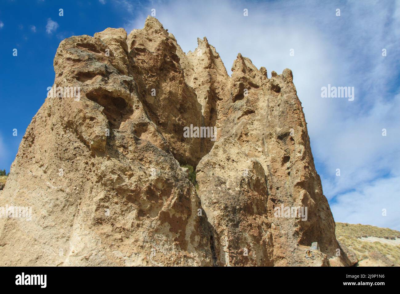 The Los Tachos Trail on the western slopes of the Domuyo volcanic complex in Argentina Stock Photo