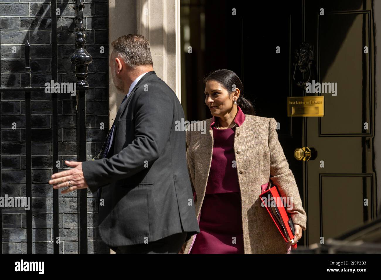 London, UK. 24th May, 2022. Pritti Patel Home Secretary leaves a cabinet meeting at 10 Downing Street London. The weekly UK cabinet meeting at 10 Downing Street, London UK chaired by the Prime Minister. Credit: SOPA Images Limited/Alamy Live News Stock Photo