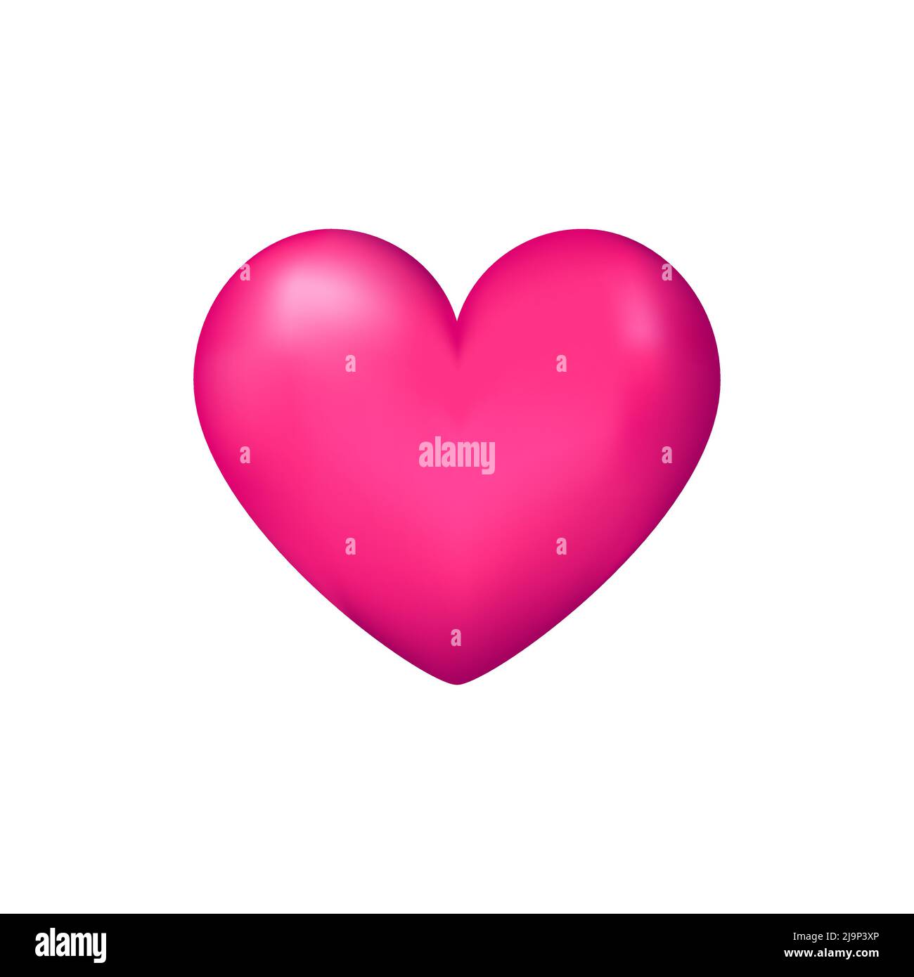 Pink Heart Icon. Isolated Item on White Background. Vector illustration ...