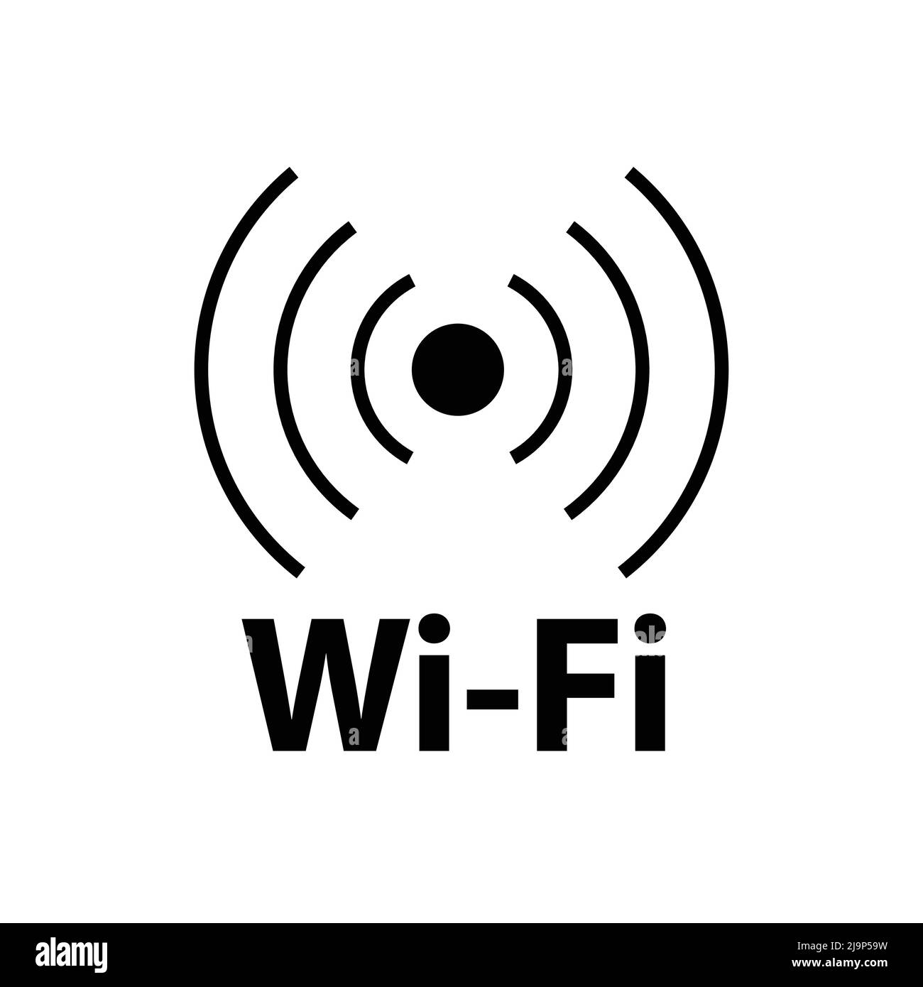 Wi-Fi symbol. on white background Stock Vector