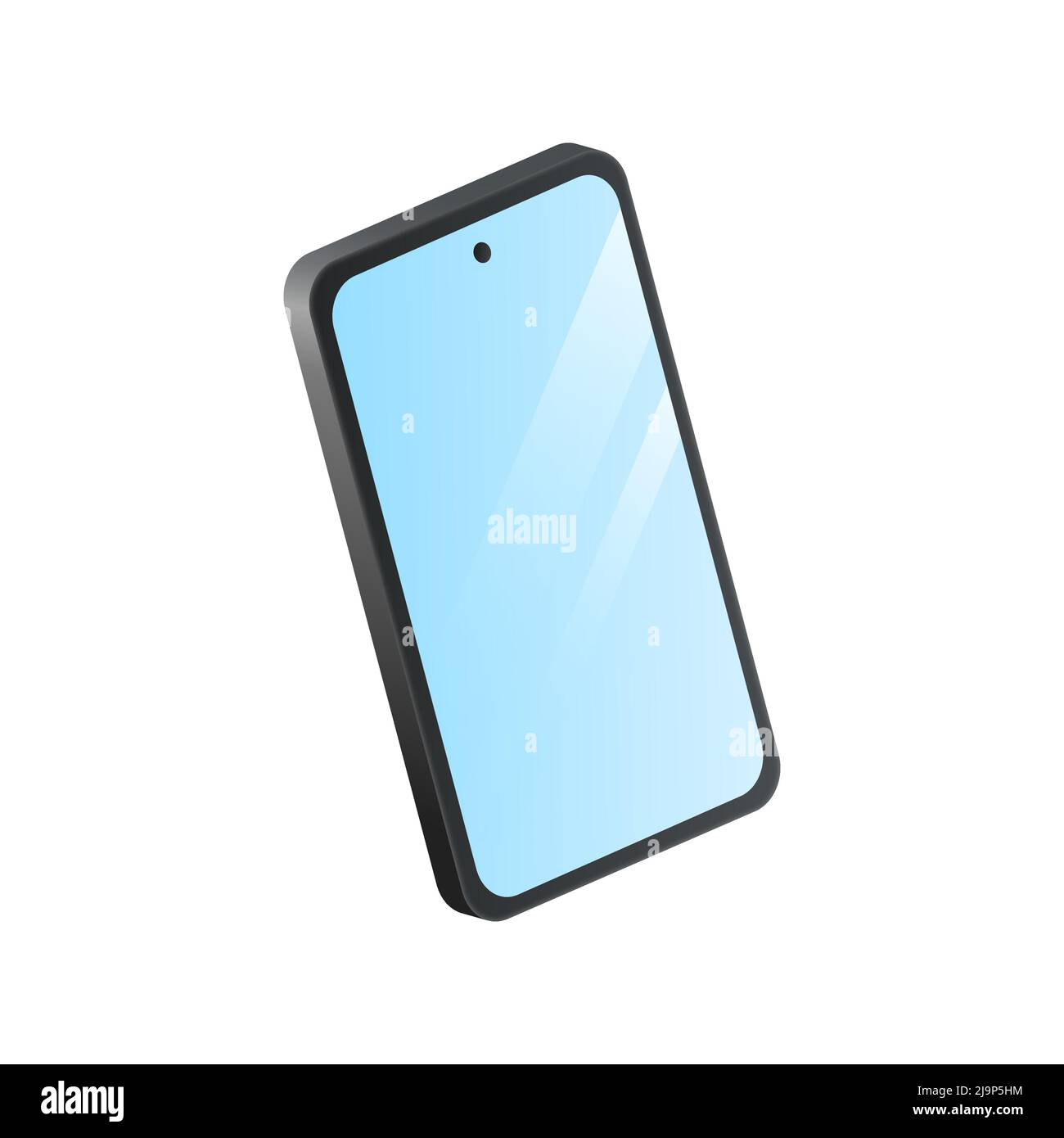 3d Graphic Smartphone on White Background. Vector illustration Stock Vector