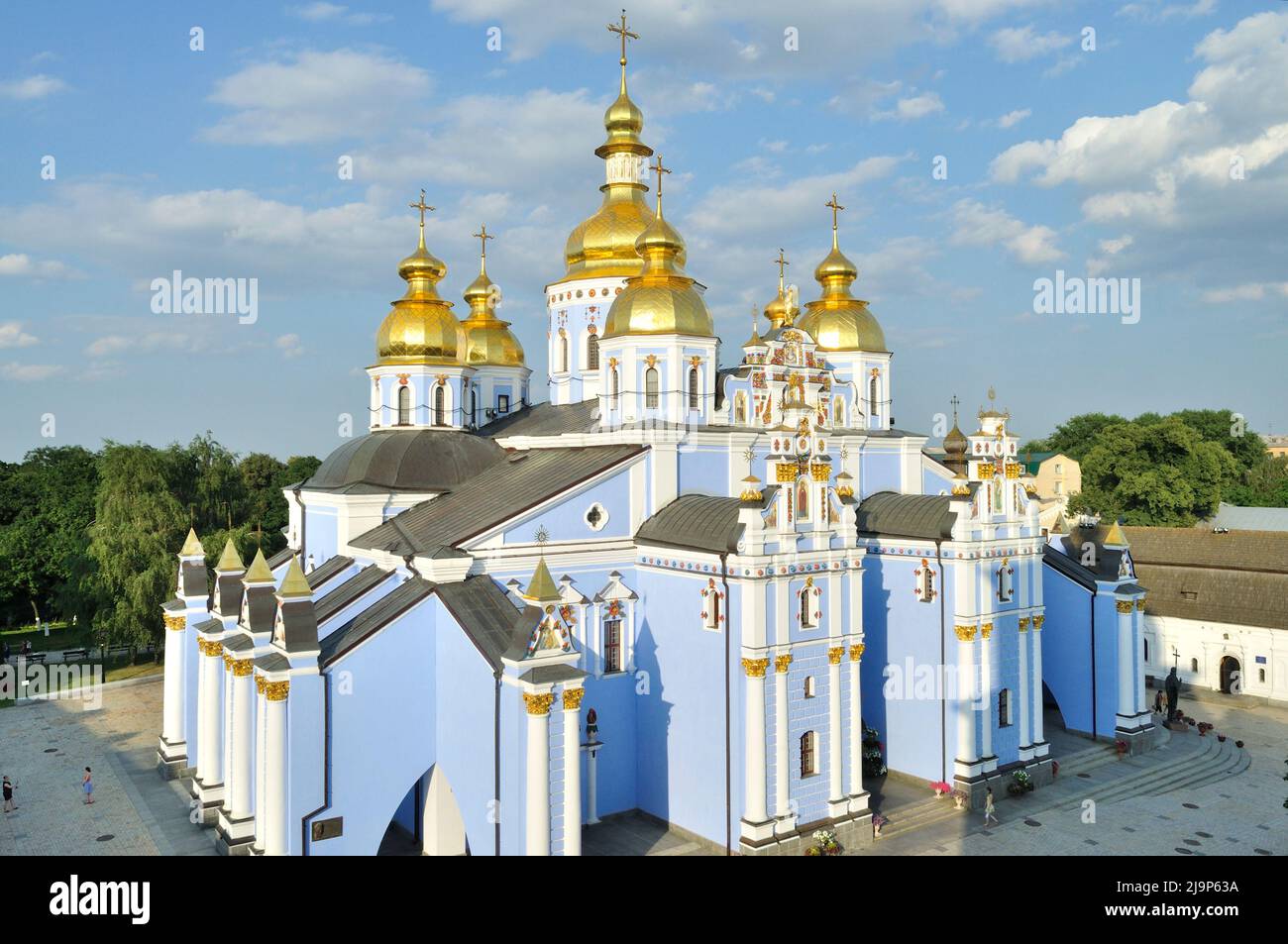 St. Michael's Golden-Domed Monastery. The original cathedral was demolished by the Soviet authorities in the 1930s, but was reconstructed in 1999 Stock Photo