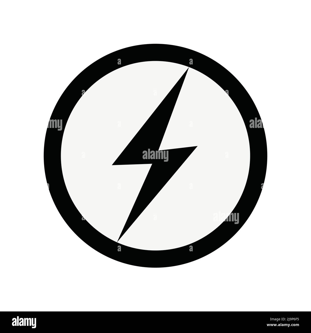 electric shock icon symbol. on white background Stock Vector Image