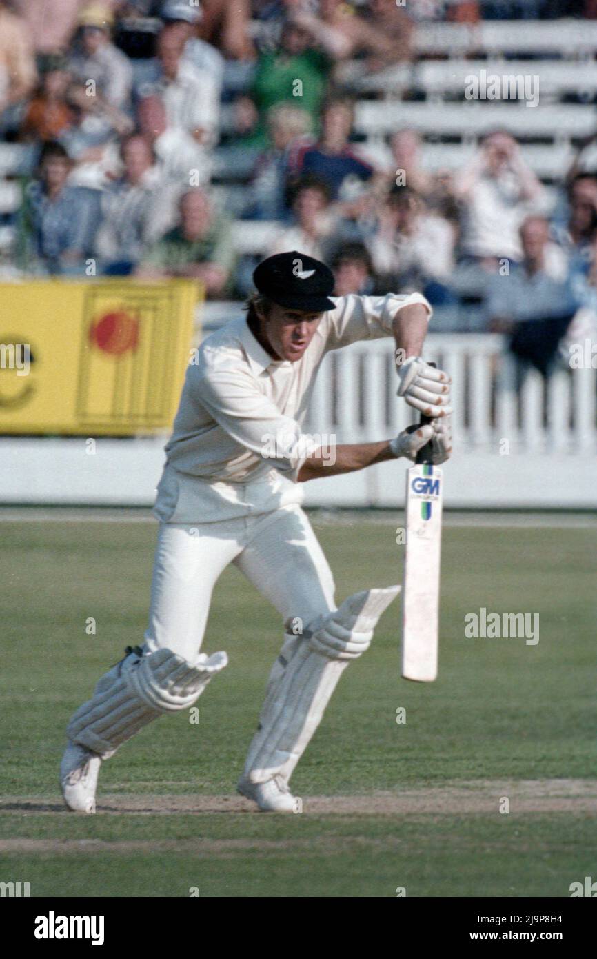 Mark Burgess (NZ Captain) batting, England vs New Zealand, Third Test