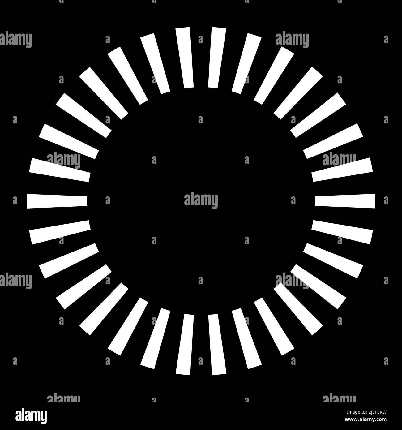 Vector Radiating Circle Geometric circle element with dashed lines. Radial, radiating element ...