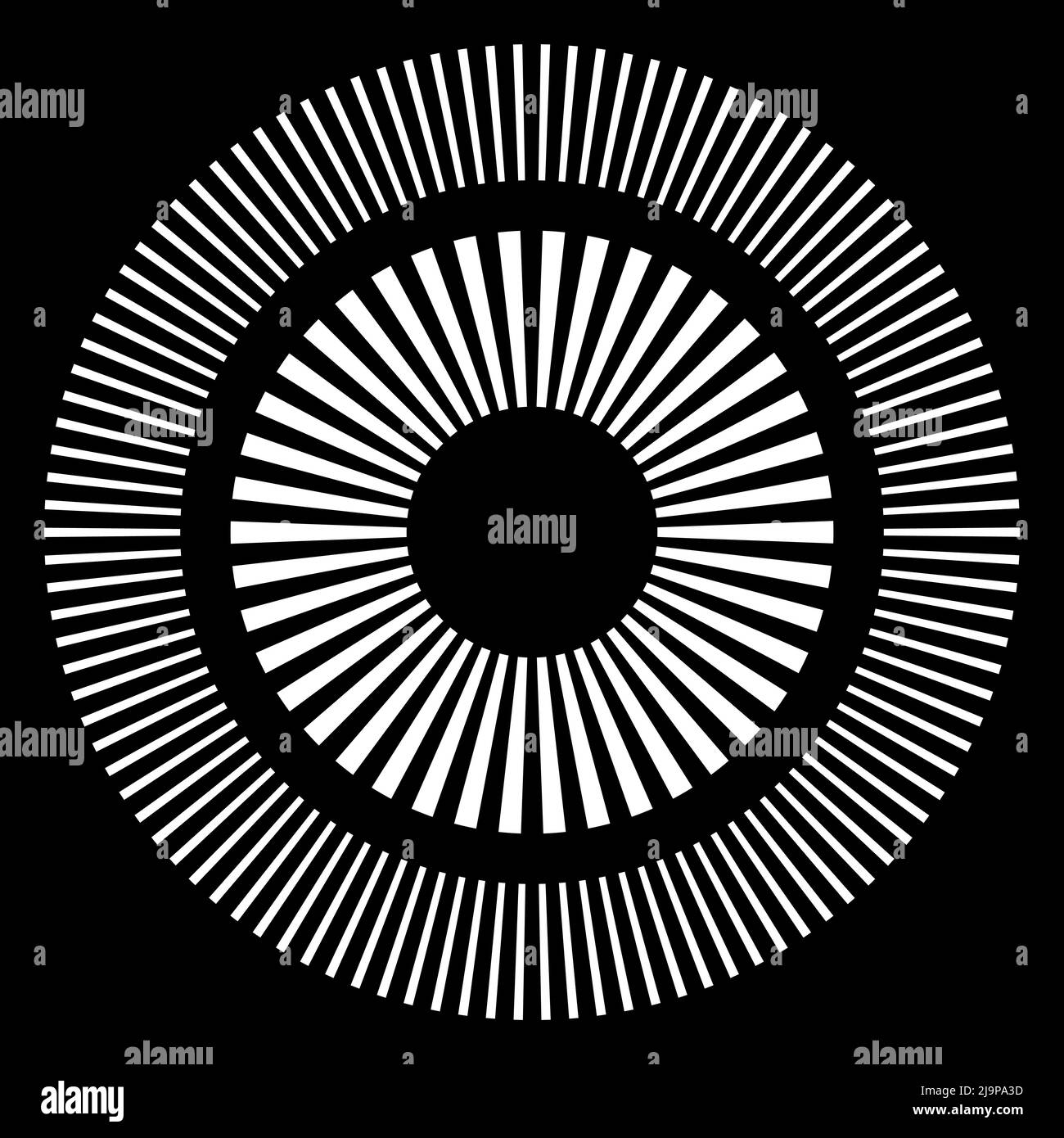 Vector Radiating Circle Geometric circle element with dashed lines. Radial, radiating element ...