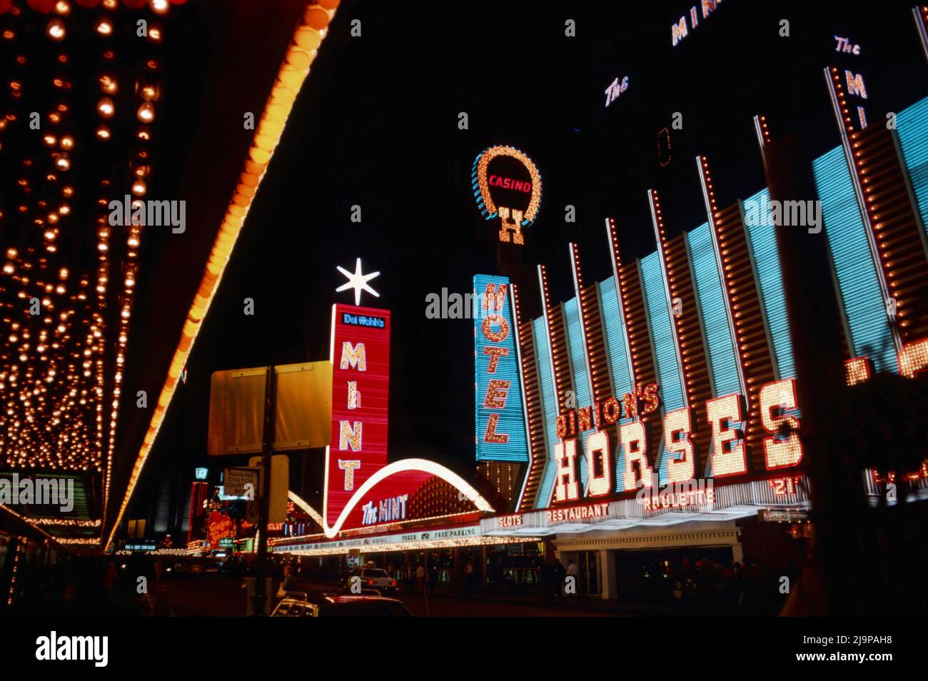 The Mint and Horseshoe casinos in Las Vegas in 1979 Stock Photo