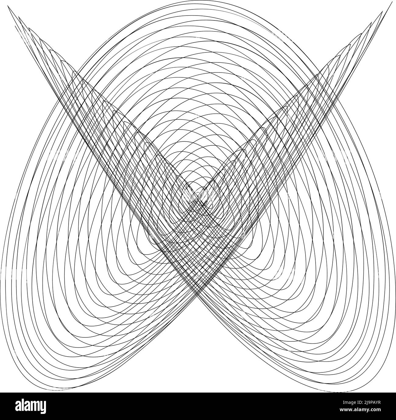 Abstract line art drawing element. Stock vector illustration, clip-art ...