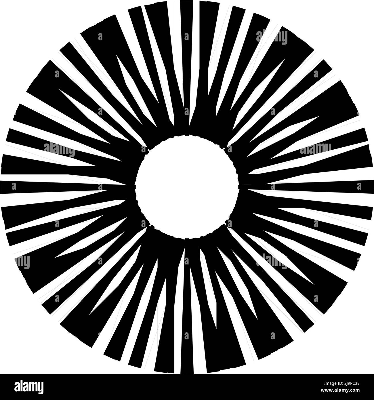 Vector Radiating Circle Geometric circle element with dashed lines. Geometric radial, radiating ...