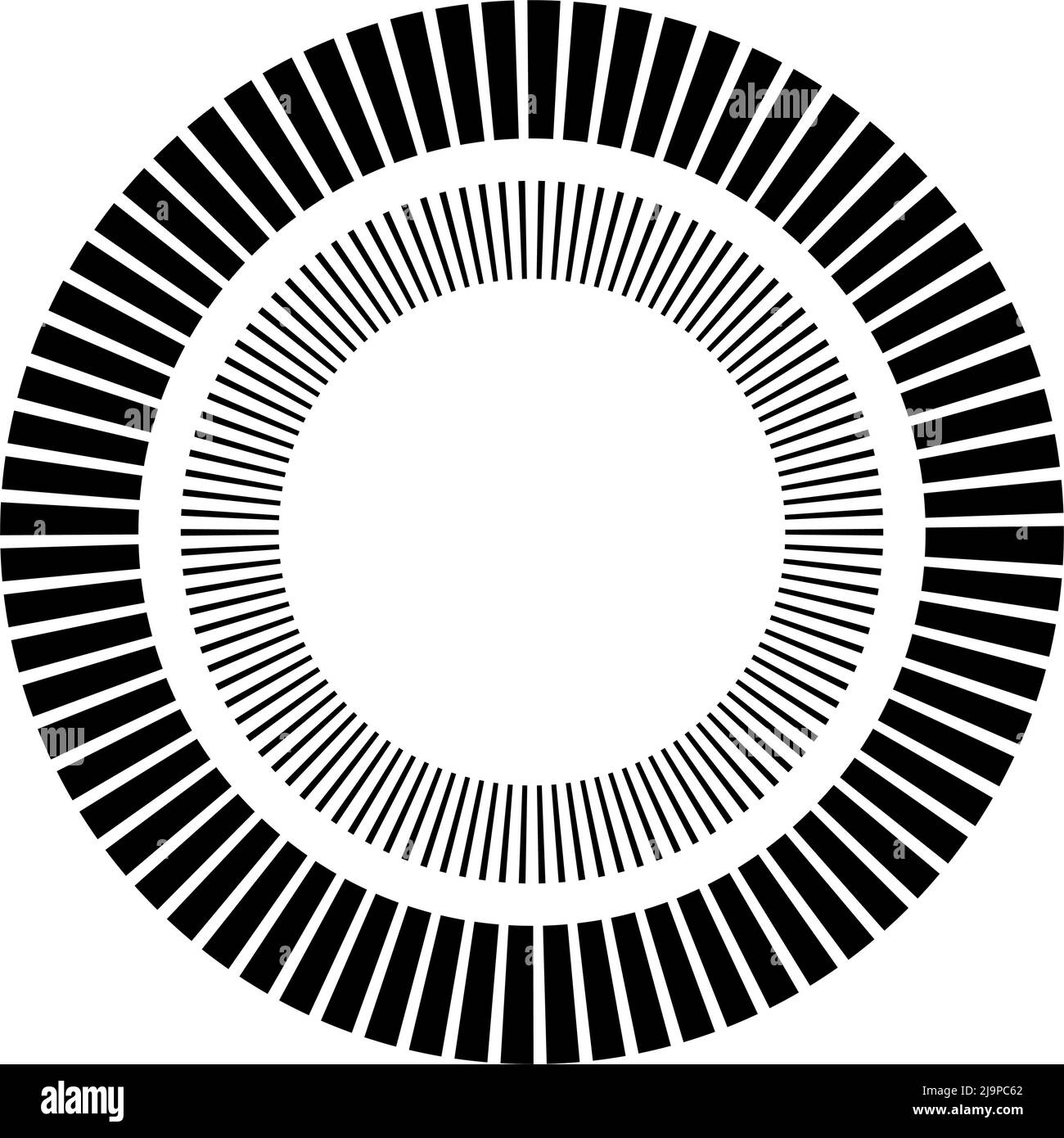 Vector Radiating Circle Geometric circle element with dashed lines. Geometric radial, radiating ...