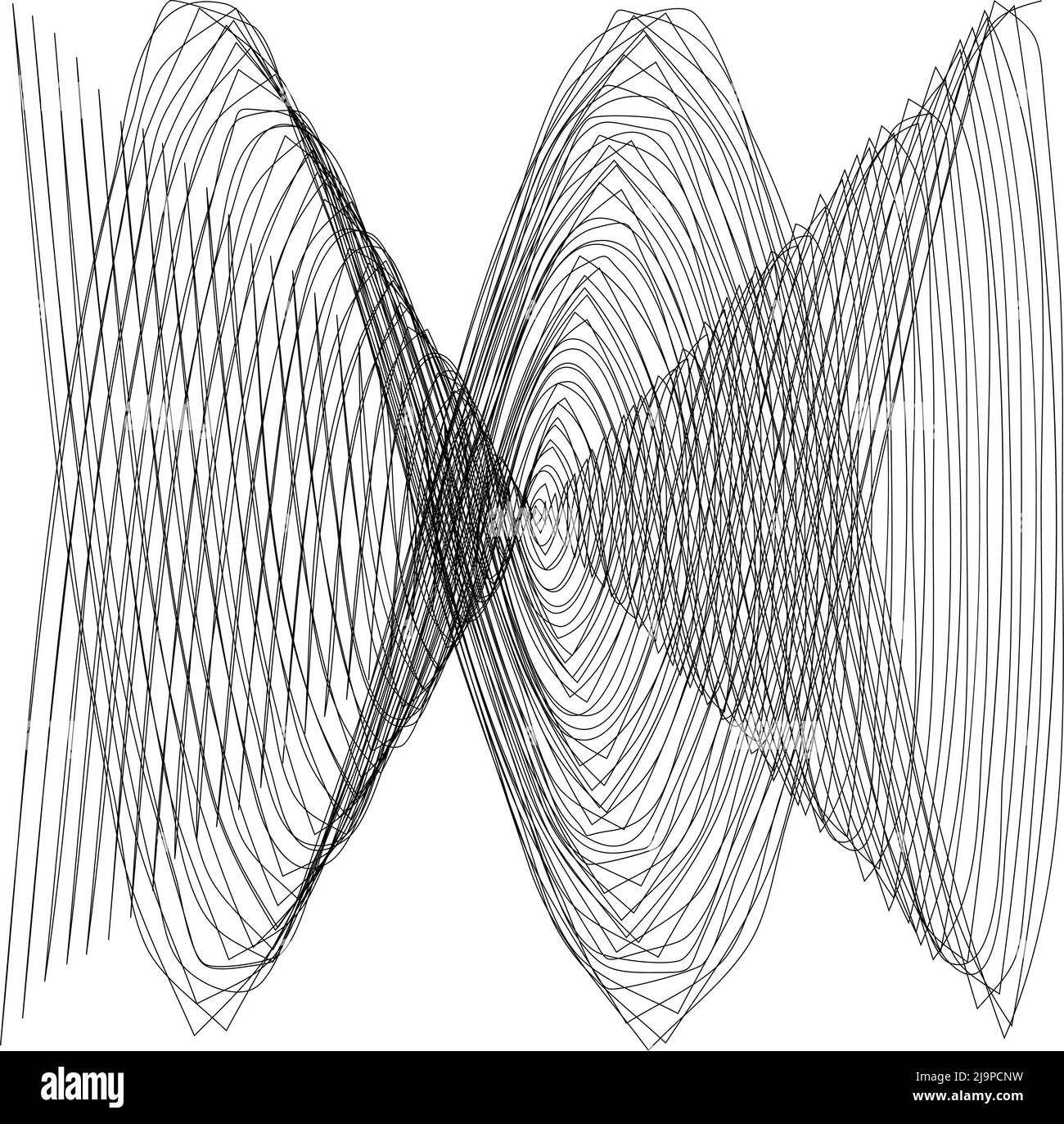 Abstract line art drawing element. Stock vector illustration, clip-art ...