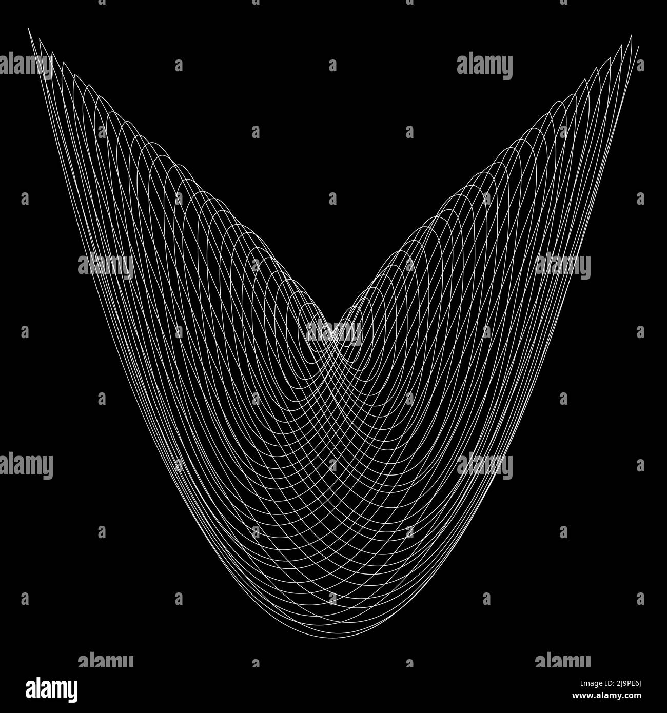 Abstract line art drawing element. Stock vector illustration, clip-art ...