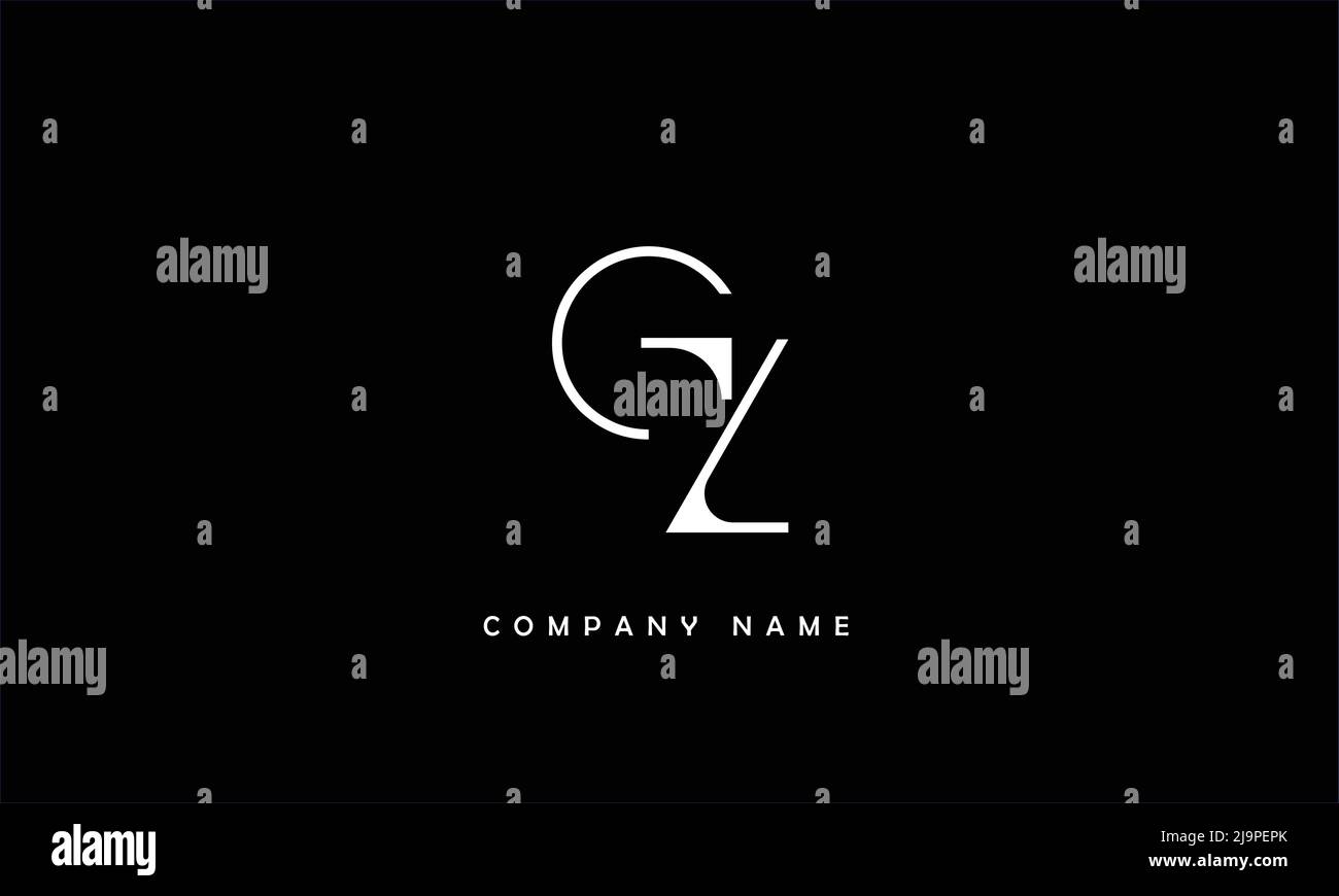 zg, gz alphabets letters logo monogram Stock Vector