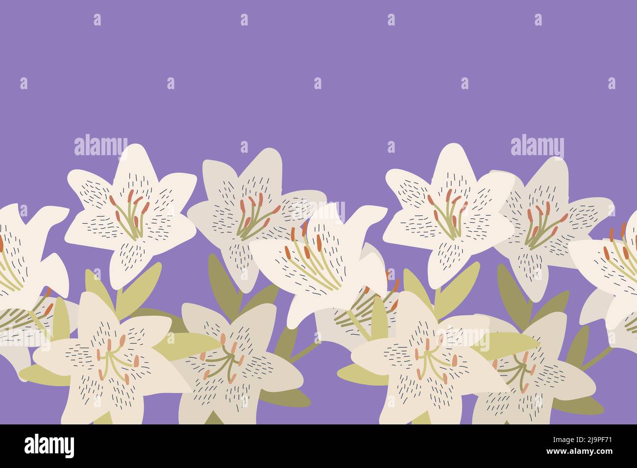 Seamless background with decorative flowers Stock Vector Image & Art ...