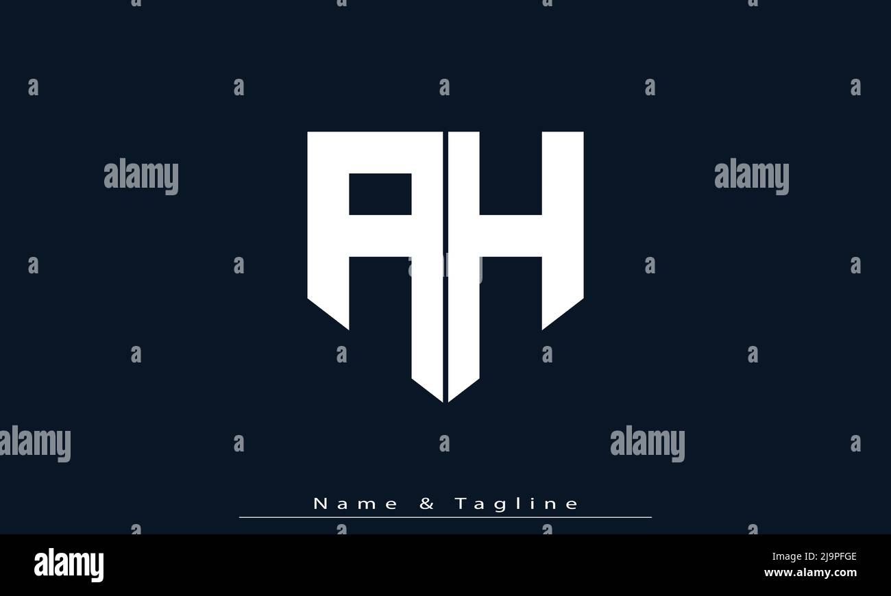 Alphabet letters Initials Monogram logo AH , HA Stock Vector