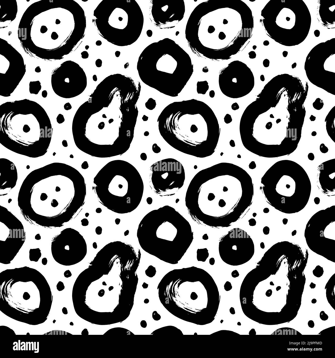 Sketchy bold and tiny circles seamless pattern Stock Vector Image & Art ...