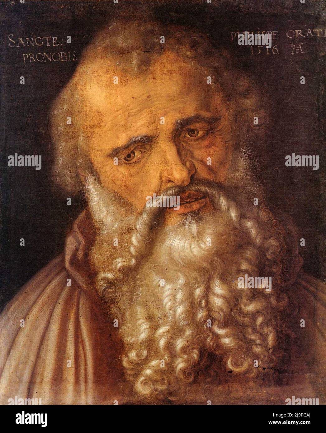 Saint Phillip, one of the twelve disciples of Jesus, by Albrecht Dürer Stock Photo