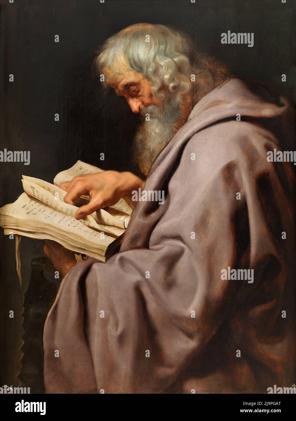 Saint Simon, one of Jesus's 12 disciples, painted by Peter Paul Rubens Stock Photo
