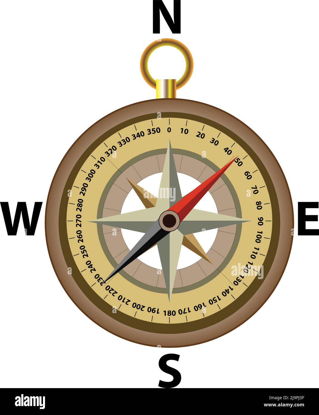 illustration of compass vector. on white background Stock Vector Image