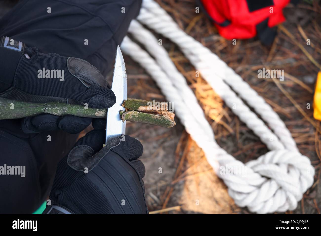 Making shelter forest hi-res stock photography and images - Alamy