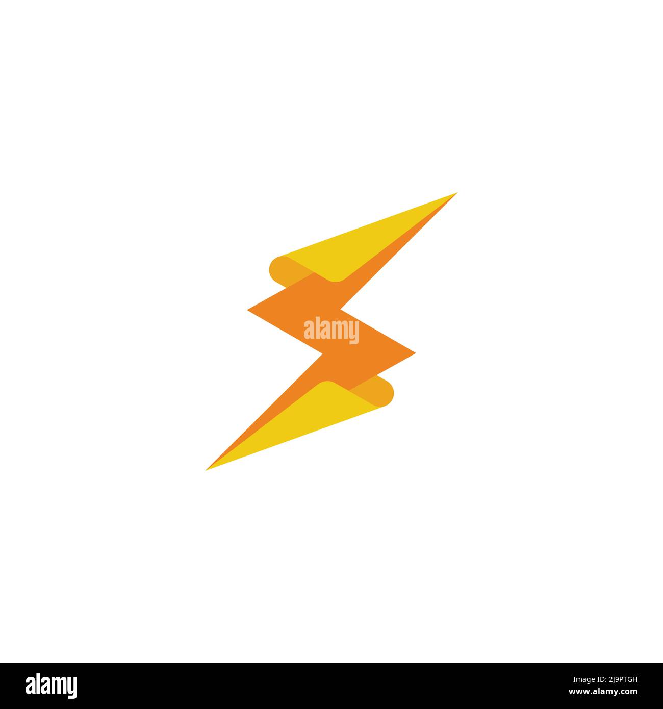 letter s thunder energy paper design logo vector Stock Vector
