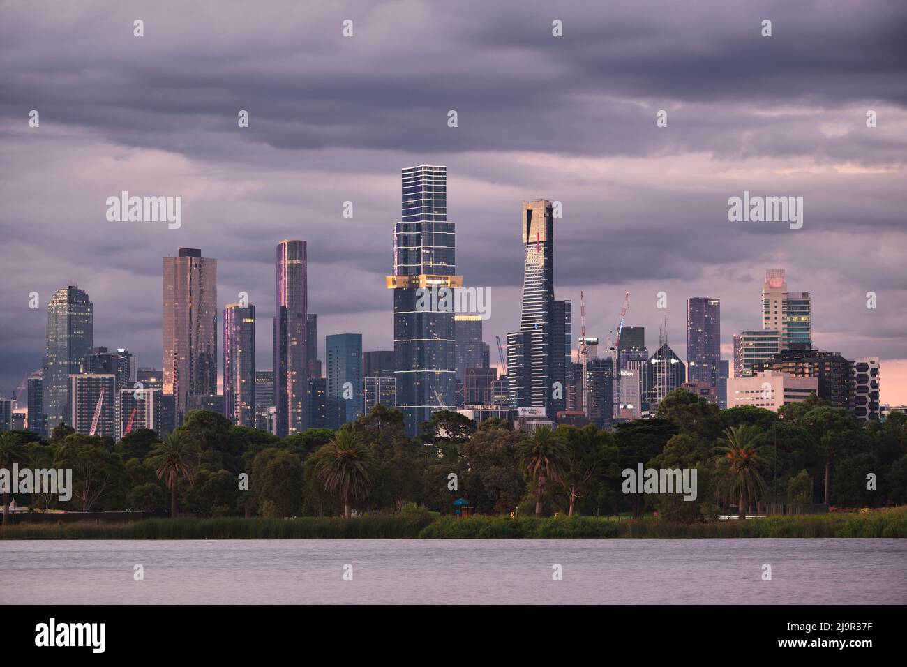 View of A Melbourne Skyline Stock Photo - Alamy