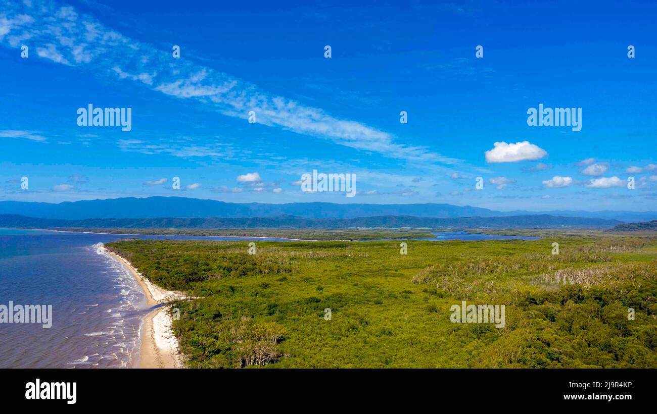 Daintree River overlooking the Great Dividing Range to Port Douglas