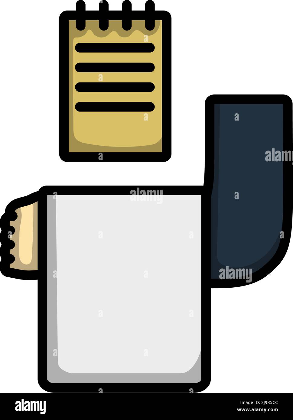 Waiter Take Oder Icon. Editable Bold Outline With Color Fill Design. Vector Illustration. Stock Vector