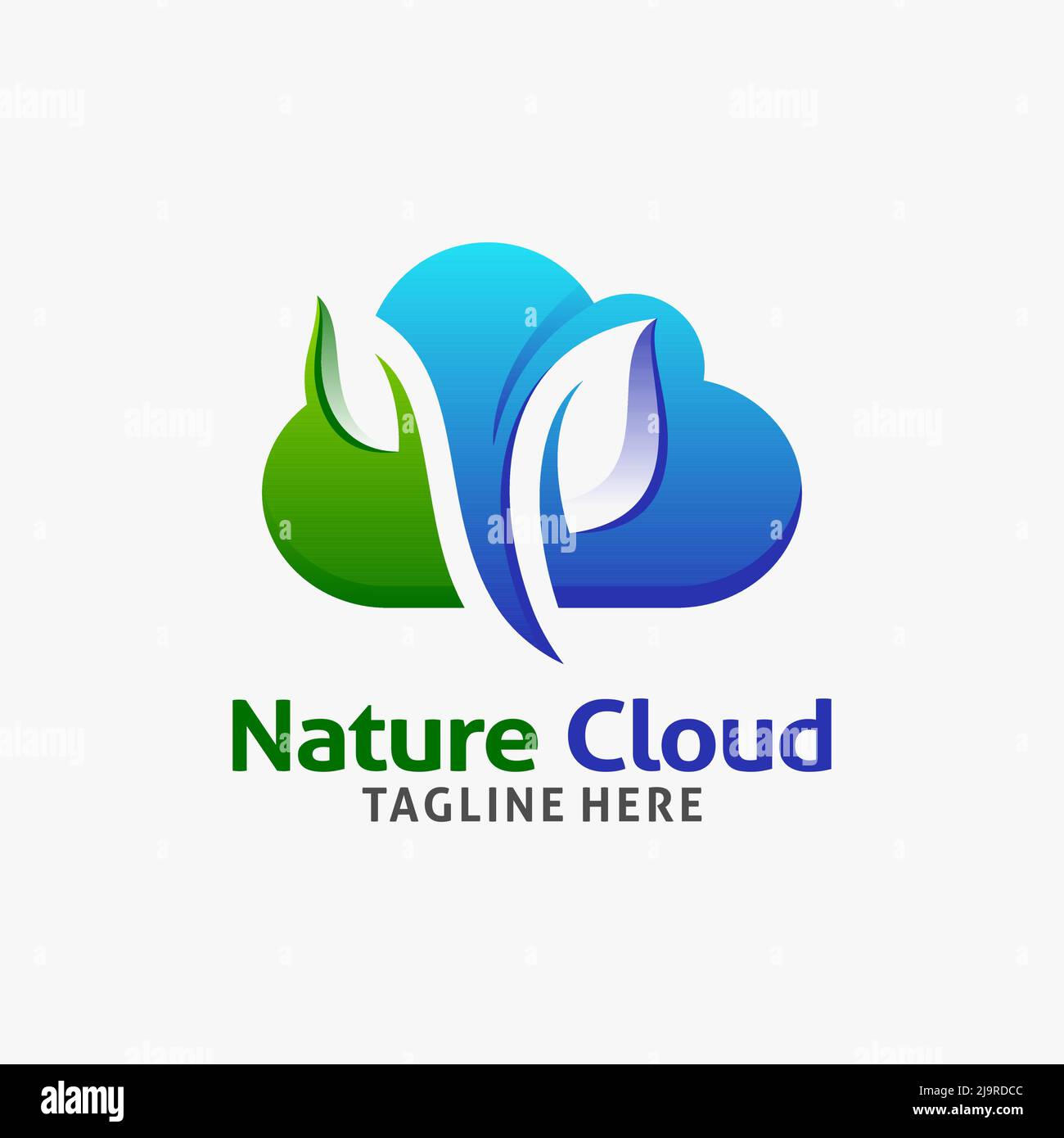 Nature cloud logo design Stock Vector Image & Art - Alamy