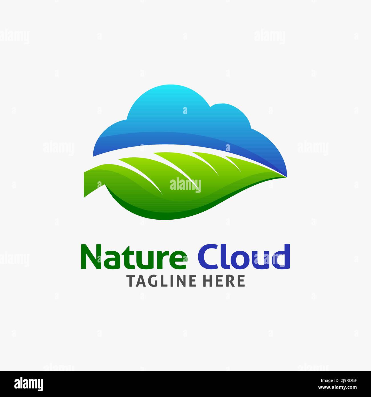 Nature cloud logo design Stock Vector Image & Art - Alamy