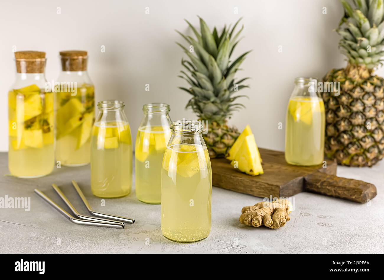 Mexican fermented pineapple drink Tepache Stock Photo Alamy