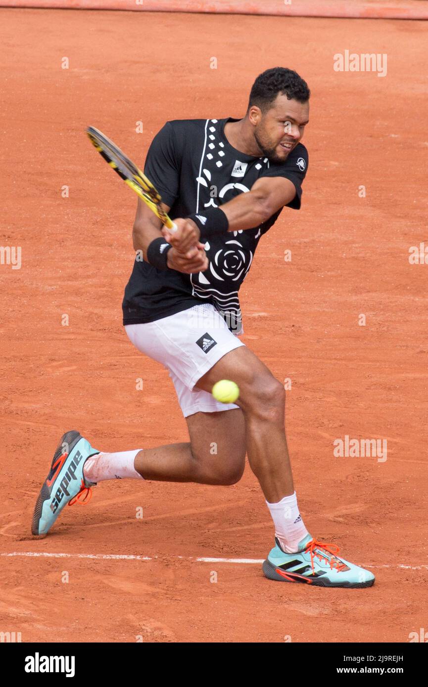 Jo-Wilfried Tsonga playing during French Open Tennis Roland Garros 2022 on  May 24, 2022 in Paris, France. Photo by Nasser Berzane/ABACAPRESS.COM Stock  Photo - Alamy
