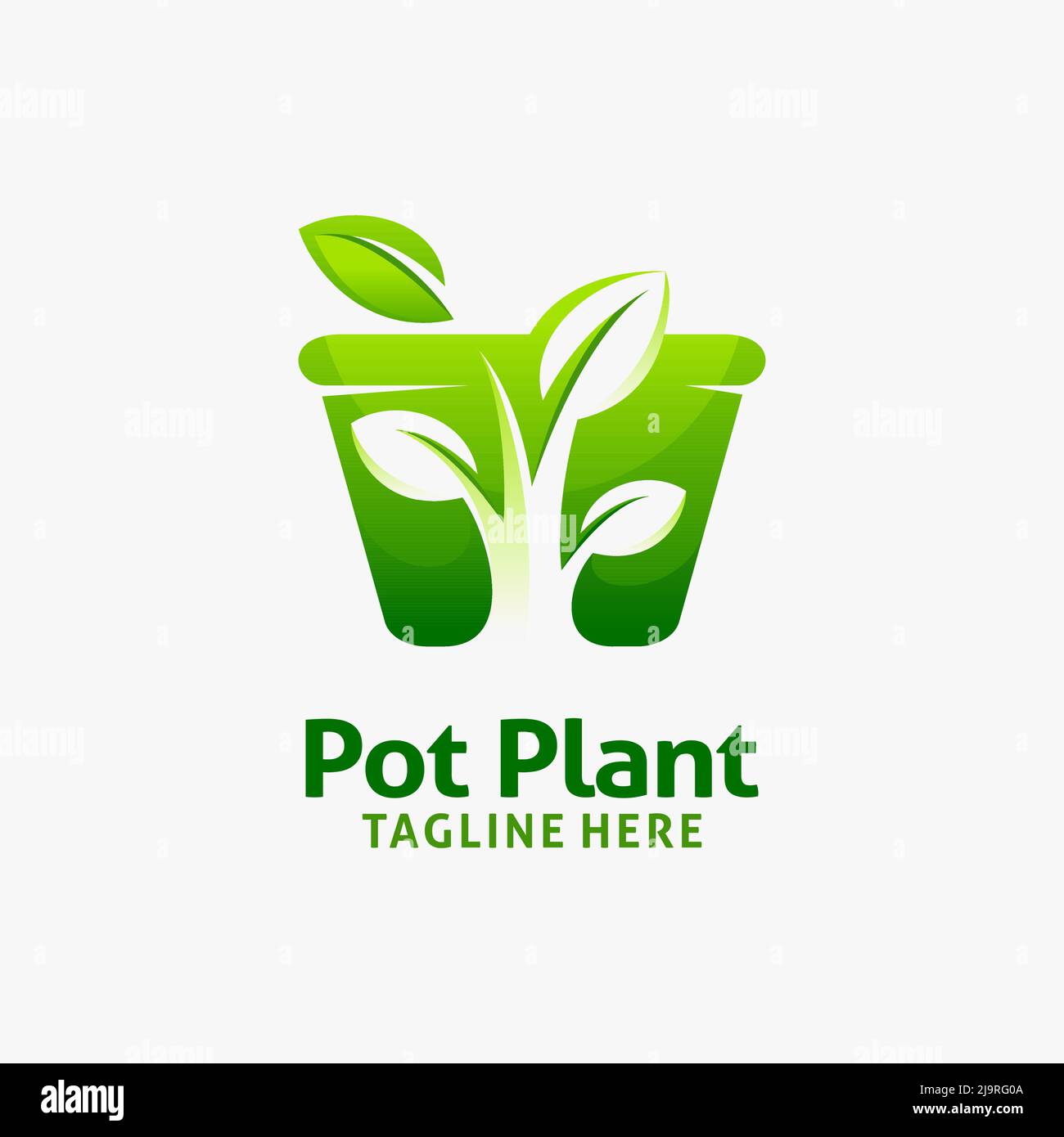 Pot plant logo design Stock Vector Image & Art - Alamy