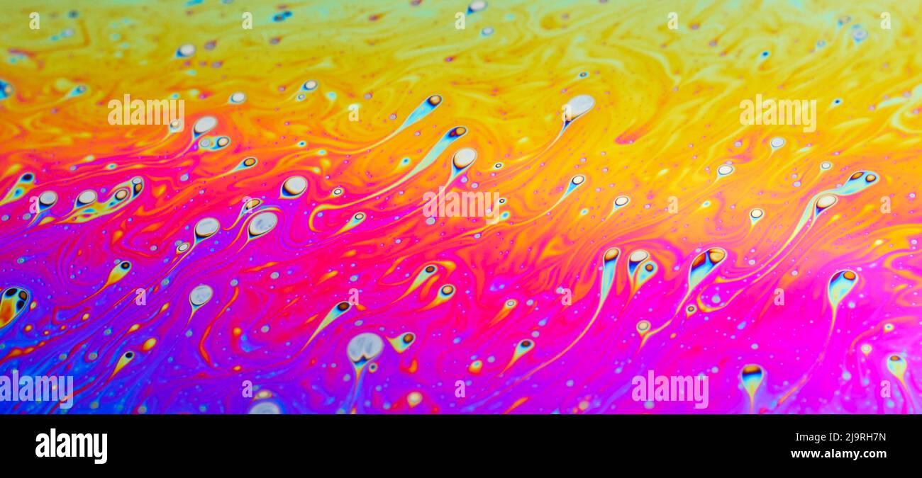 Abstract pattern of refracted light in soap bubble Stock Photo - Alamy