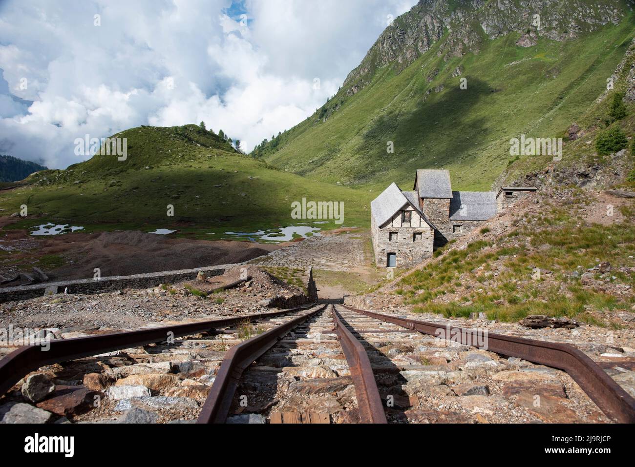 Abbandoned silver mine South Tyrol Stock Photo
