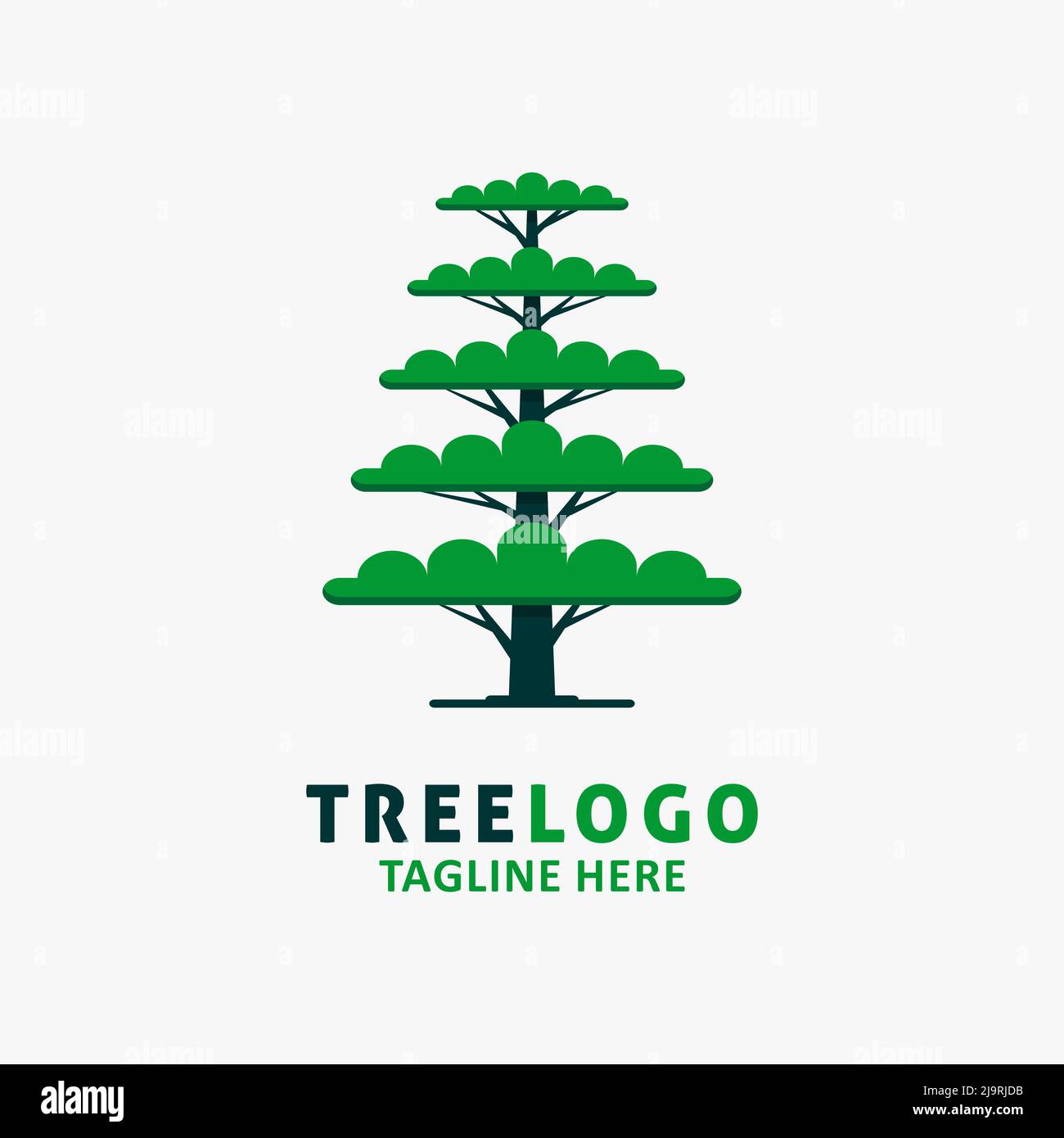 Step tree logo design Stock Vector