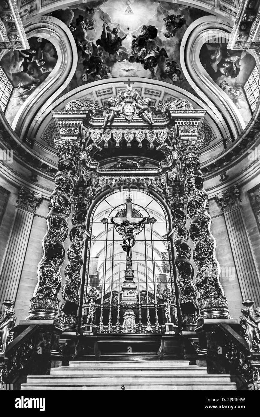 Les Invalides, Paris, France. Church created 1670. Invalides became