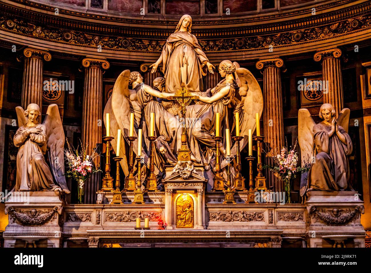 Mary Magdalene statues, L'eglise de la Madeleine, Paris, France